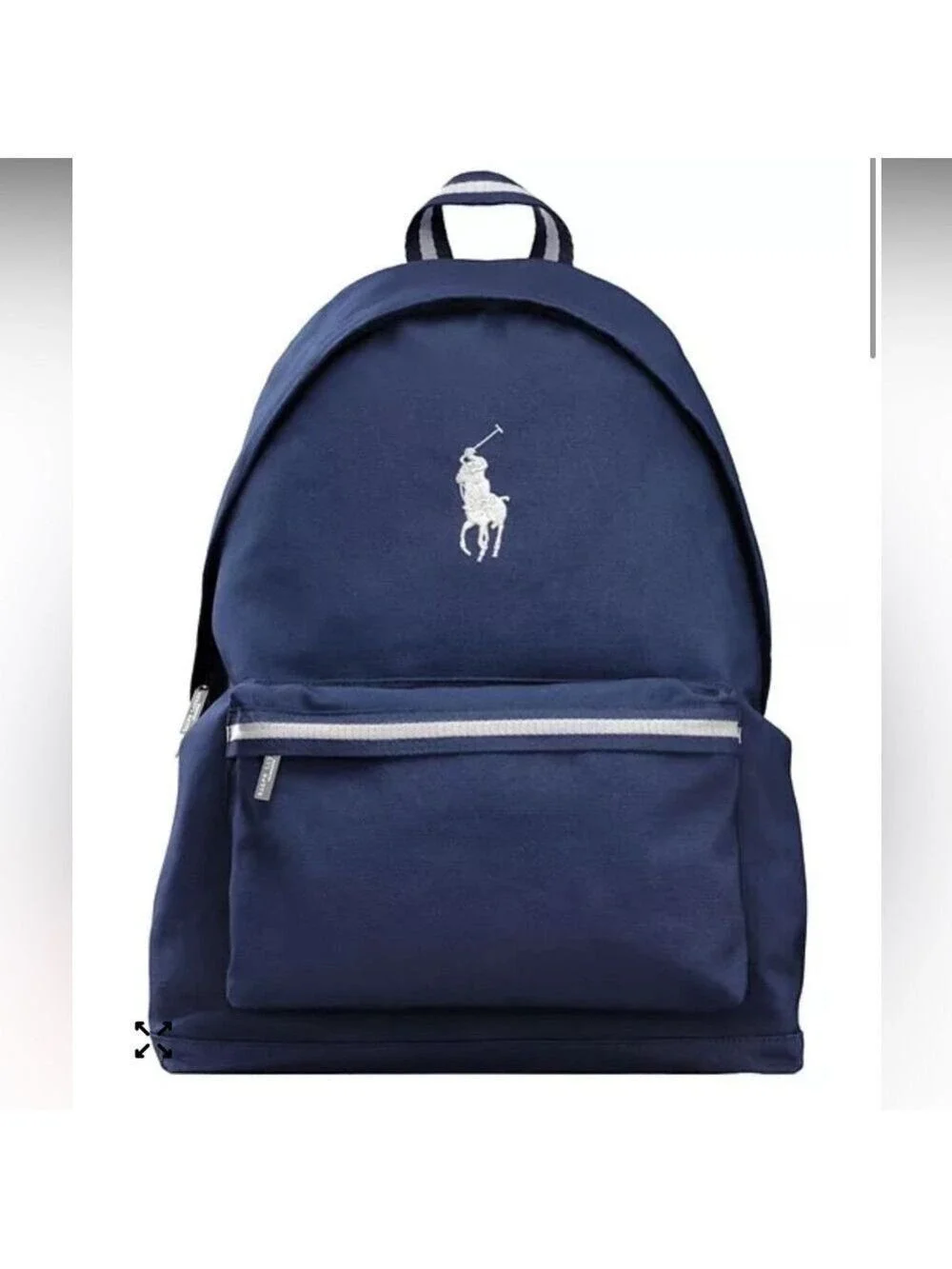 Polo Ralph Lauren Navy Canvas Backpack Authentic New